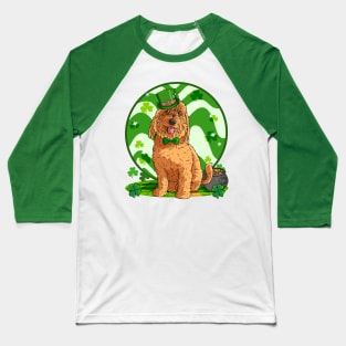 Goldendoodle Dog St Patricks Day Irish Leprechaun Baseball T-Shirt